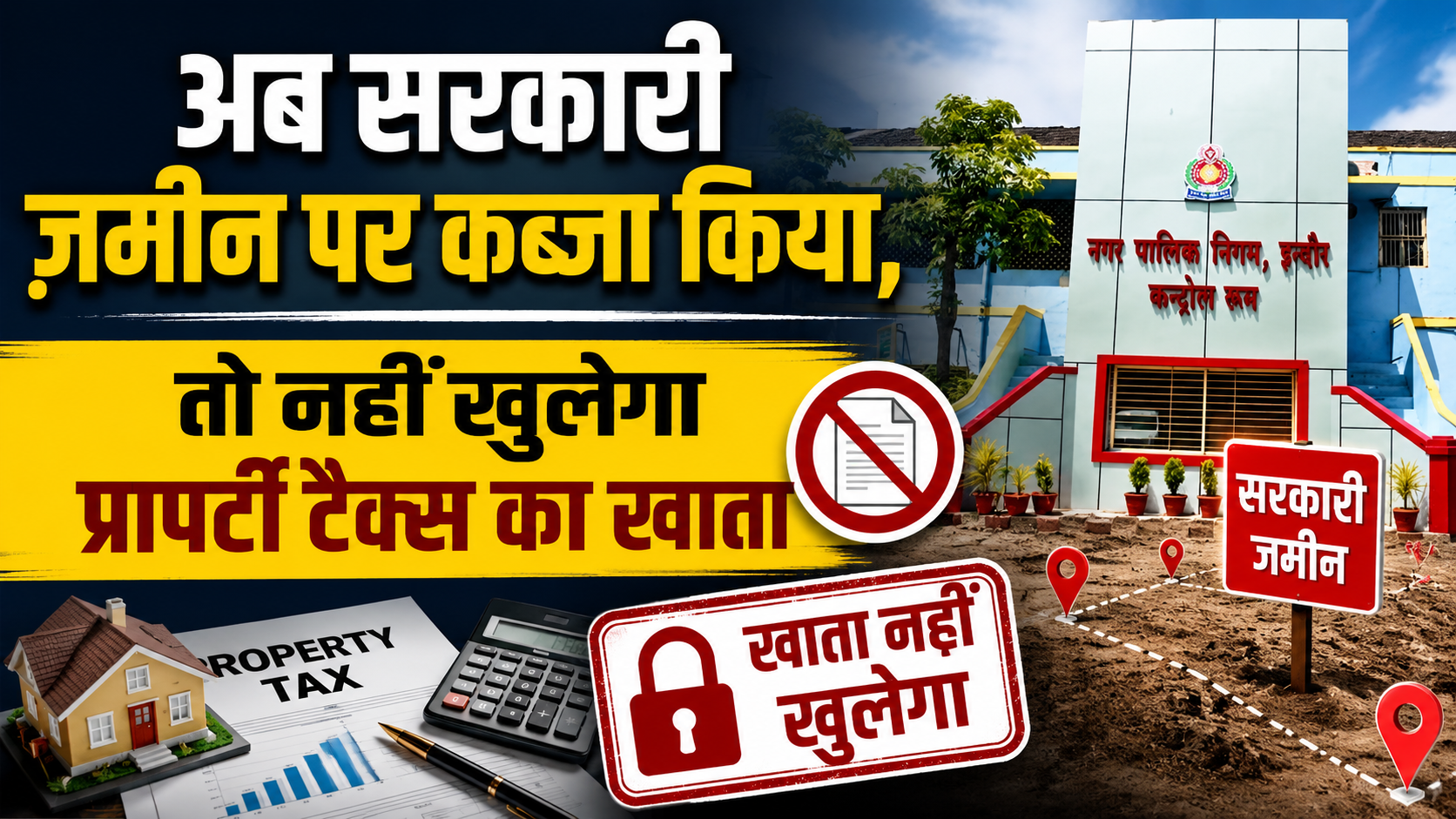 अब सरकारी जमीन पर कब्जा किया, तो नहीं खुलेगा प्रापर्टी टैक्स का खाता