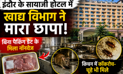 इंदौर के सायाजी होटल में खाद्य विभाग ने मारा छापा, बिना पैकिंग डेट के मिला नॉनवेज, किचन में कॉकरोच-चूहे भी मिले